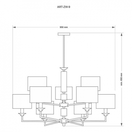 Подвесная люстра Kutek Mood Artu ART-ZW-9 (Z)