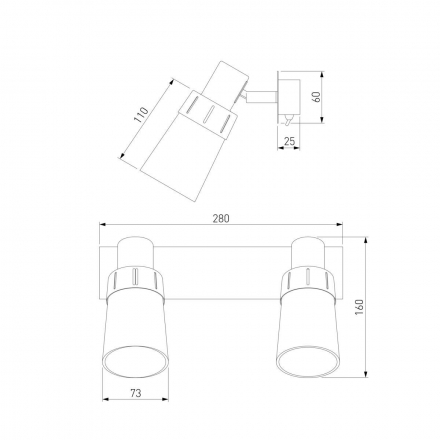 Настенный светильник Eurosvet 20081/2 черный