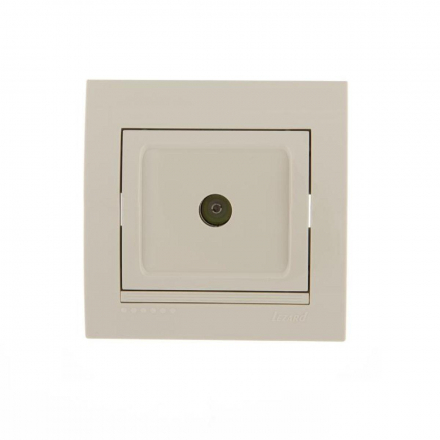 Розетка ТВ оконечная Lezard Deriy кремовая 702-0303-13