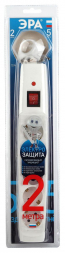 Сетевой фильтр ЭРА 5гн 2м с/з SFX-5es-2m-W Б0044019
