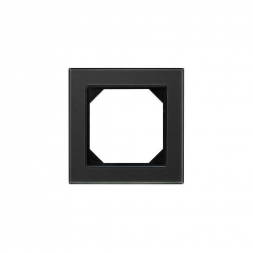 Рамка 1-постовая Liregus Epsilon стекло чёрное 28-236