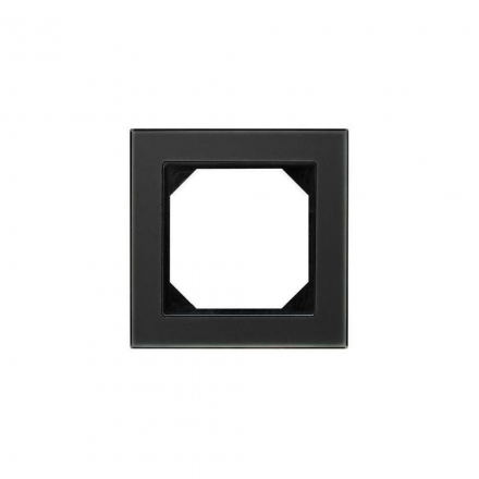 Рамка 1-постовая Liregus Epsilon стекло чёрное 28-236