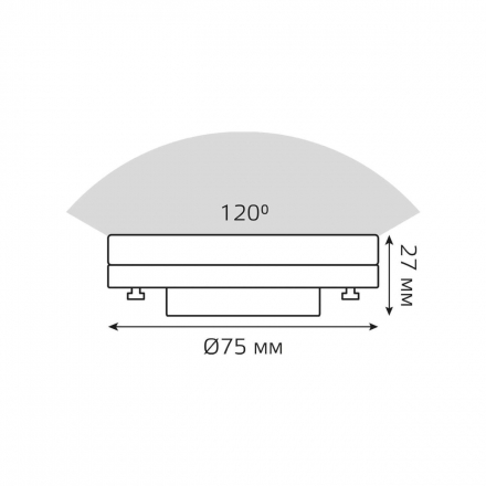 Лампа светодиодная Gauss GX53 8,5W 3000К матовая 20849192