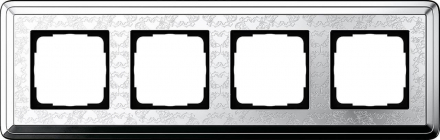 Рамка 4-постовая Gira ClassiX Art хром 0214681