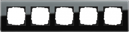 Рамка 5-постовая Gira Esprit C черное стекло 0215505