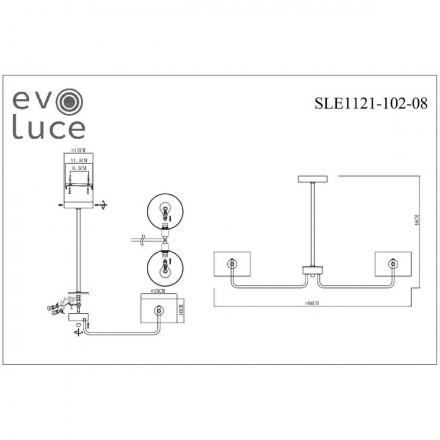 Потолочная люстра Evoluce Aerin SLE1121-102-08