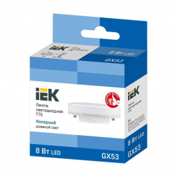 Лампа светодиодная IEK GX53 8W 6500K матовая LLE-T80-8-230-65-GX53