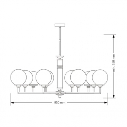 Подвесная люстра Kutek Mood Artu Glass ART-ZW-10 (P) G
