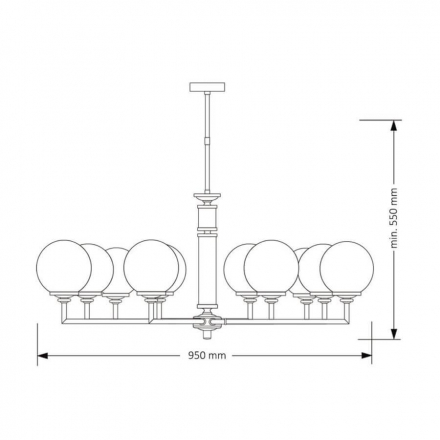 Подвесная люстра Kutek Mood Artu Glass ART-ZW-10 (P) G