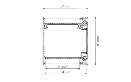 Профиль Arlight BOX57-DUAL-2000 ANOD 017359