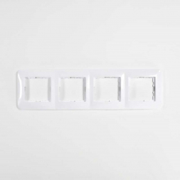 Рамка 4-ая горизонтальная Lezard Karina Life белая 708-0200-149