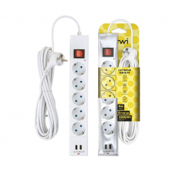 Сетевой фильтр Duwi 2хUSB 5гн 5м с/з 32588 8