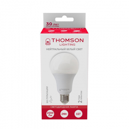 Лампа светодиодная Thomson E27 24W 4000K груша матовая TH-B2352