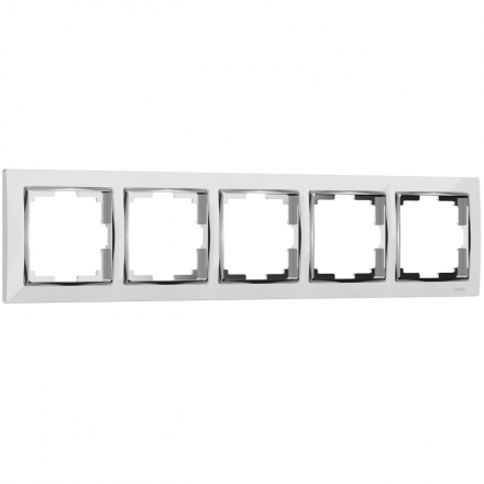 Рамка на 5 постов Werkel Snabb белый/хром W0051901 4690389160943