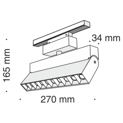 Трековый светодиодный светильник для магнитного шинопровода Maytoni Track Lamps TR015-2-20W4K-B