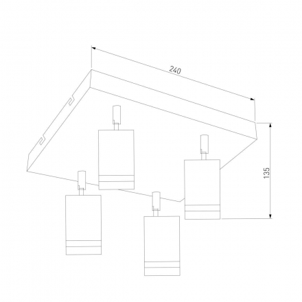 Светодиодный спот Eurosvet Stalk 20064/4 LED хром