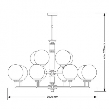 Подвесная люстра Kutek Mood Artu Glass ART-ZW-12 (N) G