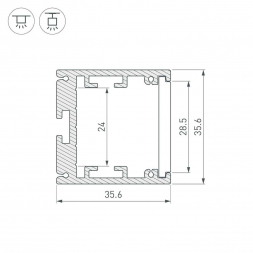 Профиль Arlight SL-ARC-3535-D320-N90 White 039592