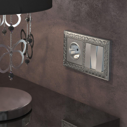 Розетка с заземлением и шторками Werkel cеребряный рифленый W1171109 4690389159725