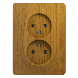 Розетка двойная 2К Schneider Electric Glossa 16A 250V дуб GSL000520