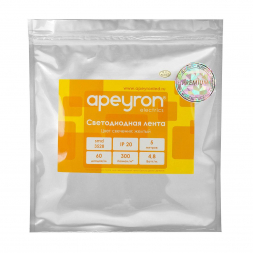 Светодиодная лента Apeyron 4,8W/m 60LED/m 2835SMD желтый 5M 00-433