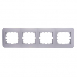 Рамка 4-ая горизонтальная Lezard Karina Life серебро 708-4300-149