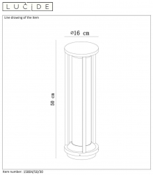 Уличный светильник Lucide Cadix 15804/50/30