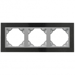 Рамка 3-постовая Efapel Logus 90 Petra  гранит/алюминий 90930 TGA