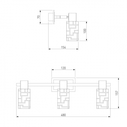 Спот Eurosvet 20029/3 хром/светлое дерево
