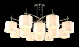 Потолочная люстра Crystal Lux Sergio PL8+4 Nickel