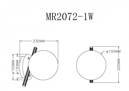 Бра MyFar Francis MR2072-1W