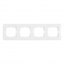 Рамка 4-ая горизонтальная Lezard Karina белая 707-0200-149