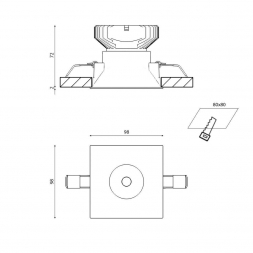Корпус встраиваемого светильника SWG Combo-34-WH 004173