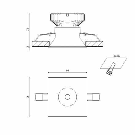 Корпус встраиваемого светильника SWG Combo-34-WH 004173