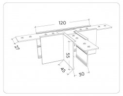 Коннектор T-образный Ambrella Light Track System Magnetic 220V GL1035
