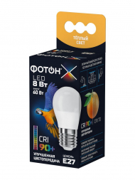Лампа светодиодная Фотон E27 8W 3000K матовая 24012