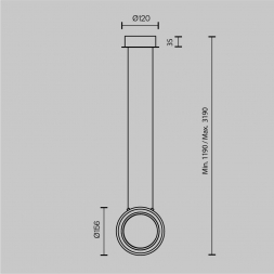 Подвесной светодиодный светильник Maytoni Pharao MOD361PL-L7BS3K1