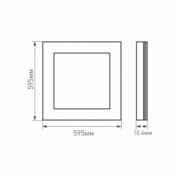 Светодиодная панель Arlight IM-S600x600-40W Warm3000 023146(2)