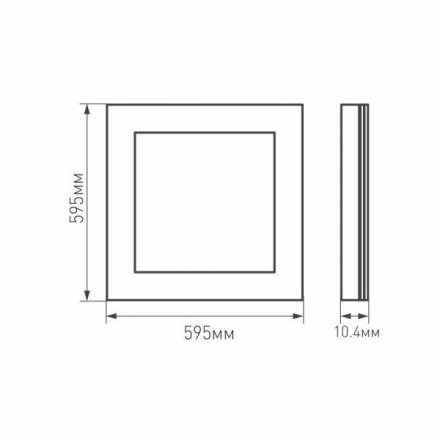 Светодиодная панель Arlight IM-S600x600-40W Warm3000 023146(2)