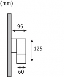Уличный настенный светодиодный светильник Paulmann Led Flame Eisen 18008