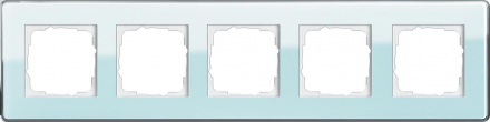 Рамка 5-постовая Gira Esprit салатовое стекло С 0215518