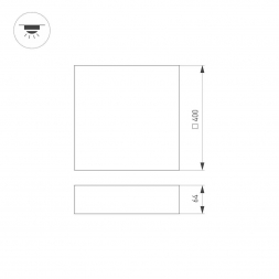 Потолочный светодиодный светильник Arlight IM-Quadro-Emergency-3H-S400x400-44W Warm3000 041027
