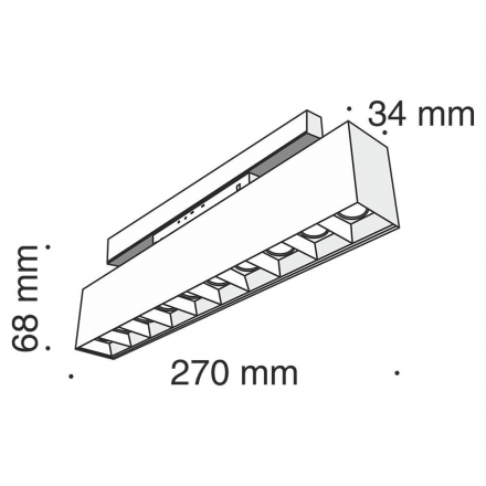 Трековый светодиодный светильник для магнитного шинопровода Maytoni Track Lamps TR014-2-20W4K-B