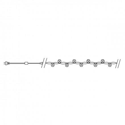 Светодиодная гирлянда Feron Линейная 230V желтый 8 режимов CL04 32302