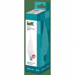 Лампа светодиодная IEK E14 5W 4000K матовая LLE-CB35-5-230-40-E14