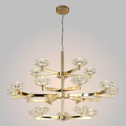 Подвесная люстра Crystal Lux Rebeca SP5+10+5 Gold