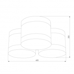 Потолочная люстра TK Lighting 851 Tago Black