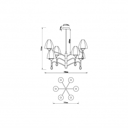 Подвесная люстра Vele Luce Oro VL5654P26