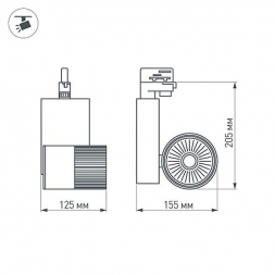 Трековый светодиодный светильник Arlight LGD-2271WH-30W-4TR Day White 24deg 022051