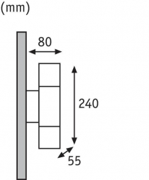 Уличный настенный светодиодный светильник Paulmann Special Line Flame 18004